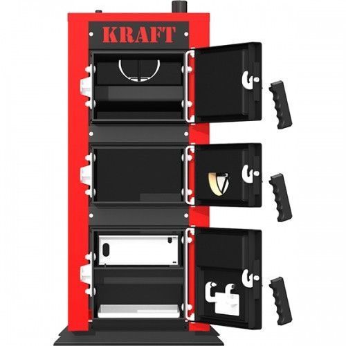 16 кВт Котел довготривалого горіння 5 мм сталь Kraft серия К, с ручным управлением UA3652 фото