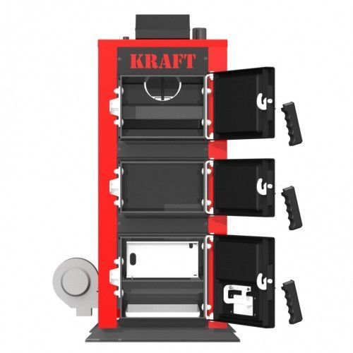 20 кВт Котел довготривалого горіння 5 мм сталь Kraft серия К, с ручным управлением UA3654 фото