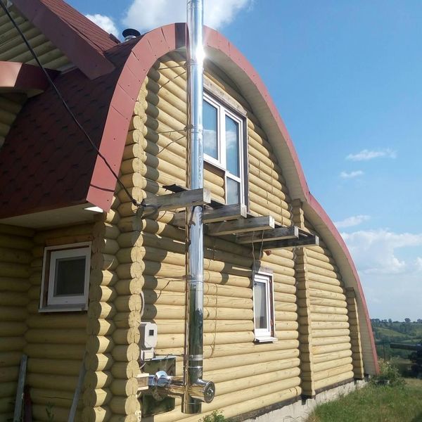 &Oslash; 160/220 L (длина) 1 м. стенка 0,8 мм Труба дымоходная сендвич нерж/нерж ДМ УЦ2917 фото